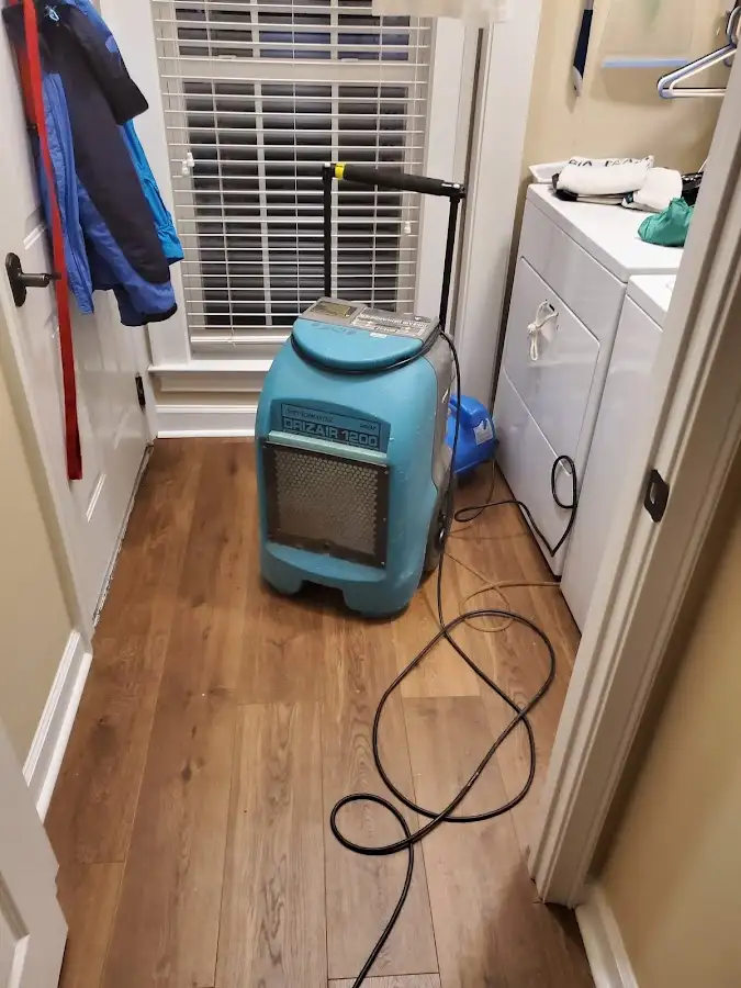 Commercial dehumidifier deployed for Flood Damage Cleanup in Lacey
